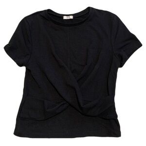 💜 Ardene Black Twisted Cropped Tee Size Small